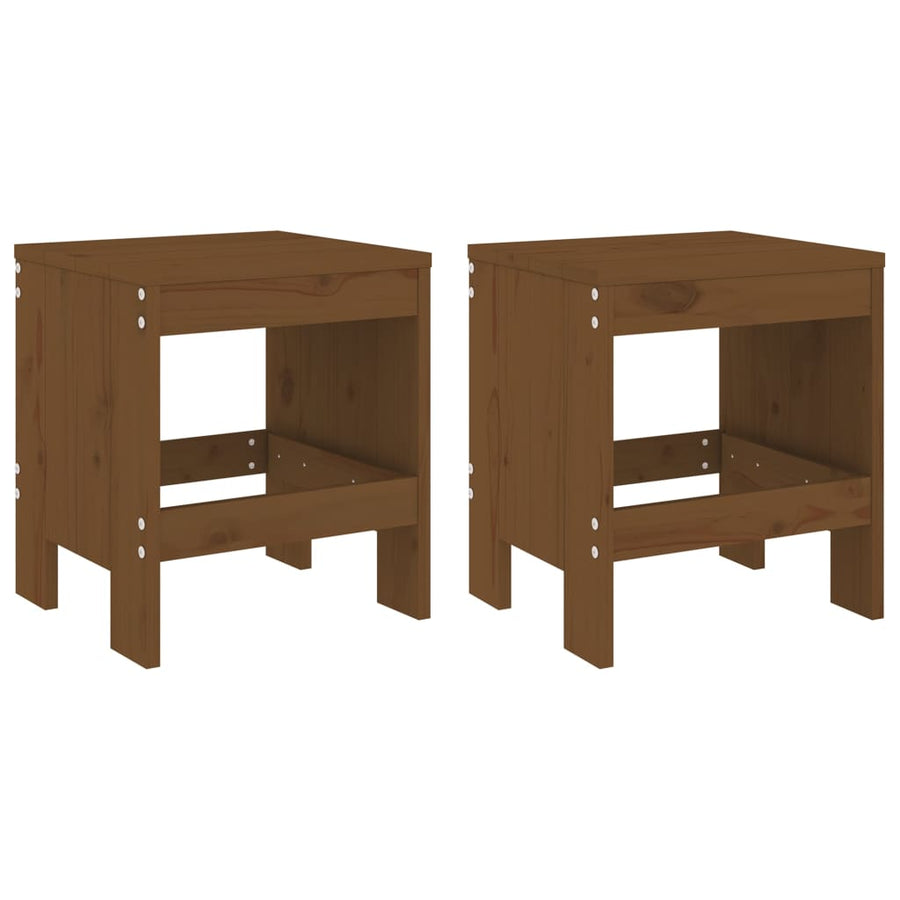 Barkrukken Massief Grenenhout Honingbruin 40 x 36 x 45 cm Honingbruin grenenhout