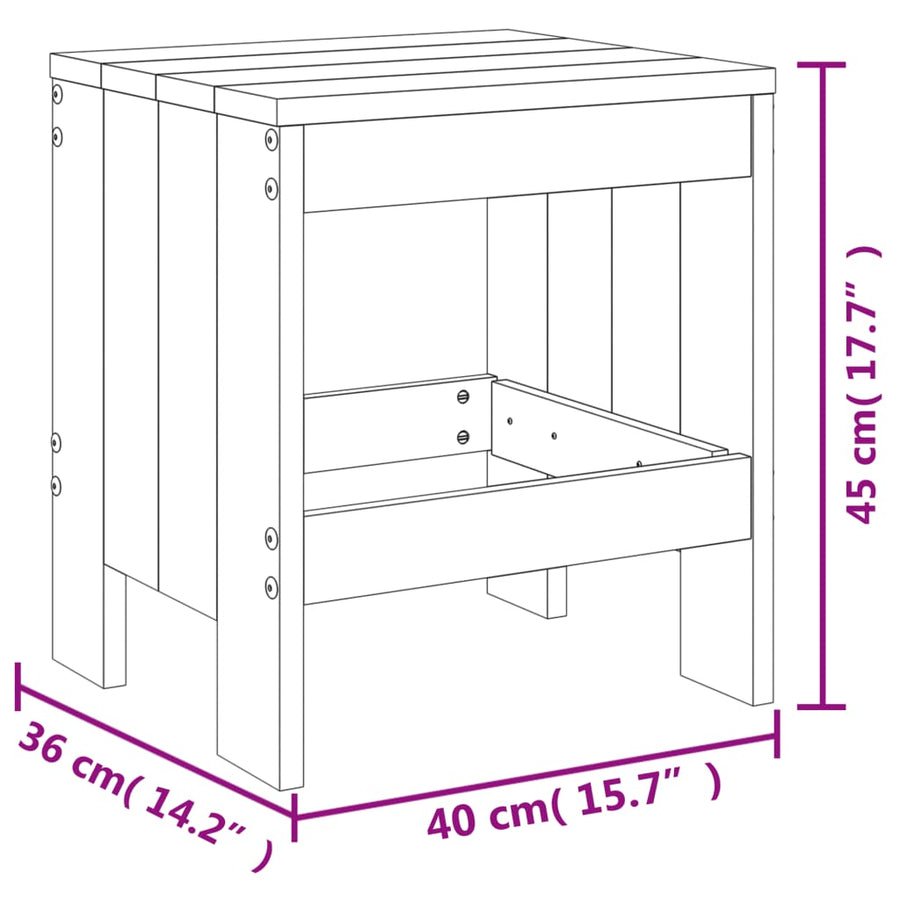 Barkrukken Massief Grenenhout Honingbruin 40 x 36 x 45 cm Honingbruin grenenhout