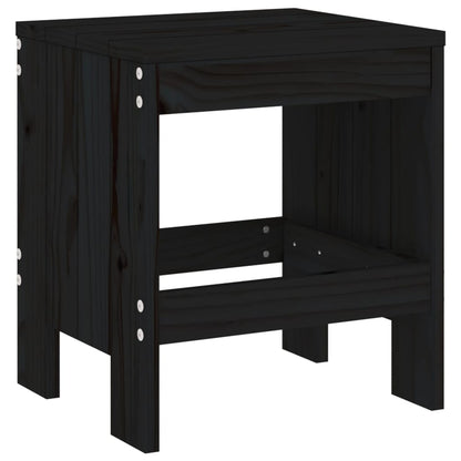Barkrukken Massief Grenenhout Zwart 40 x 36 x 45 cm Zwart grenenhout