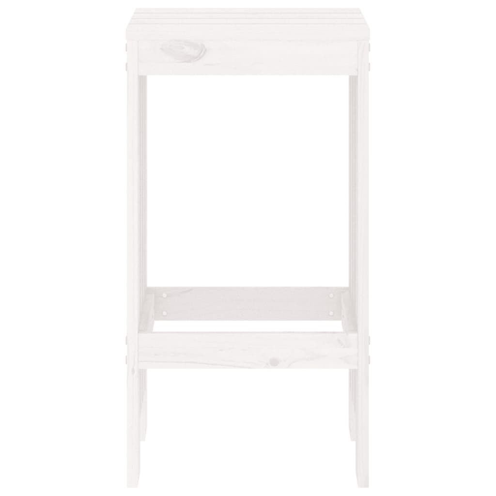 Barkrukken Massief Grenenhout Wit 40 x 36 x 75 cm Wit grenenhout