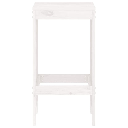 Barkrukken Massief Grenenhout Wit 40 x 36 x 75 cm Wit grenenhout