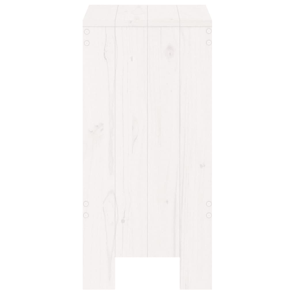 Barkrukken Massief Grenenhout Wit 40 x 36 x 75 cm Wit grenenhout