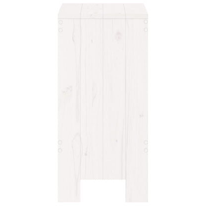 Barkrukken Massief Grenenhout Wit 40 x 36 x 75 cm Wit grenenhout