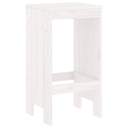 Barkrukken Massief Grenenhout Wit 40 x 36 x 75 cm Wit grenenhout