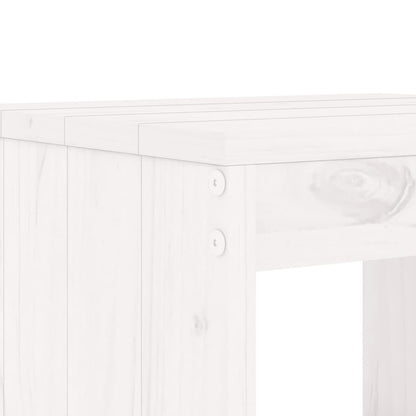 Barkrukken Massief Grenenhout Wit 40 x 36 x 75 cm Wit grenenhout