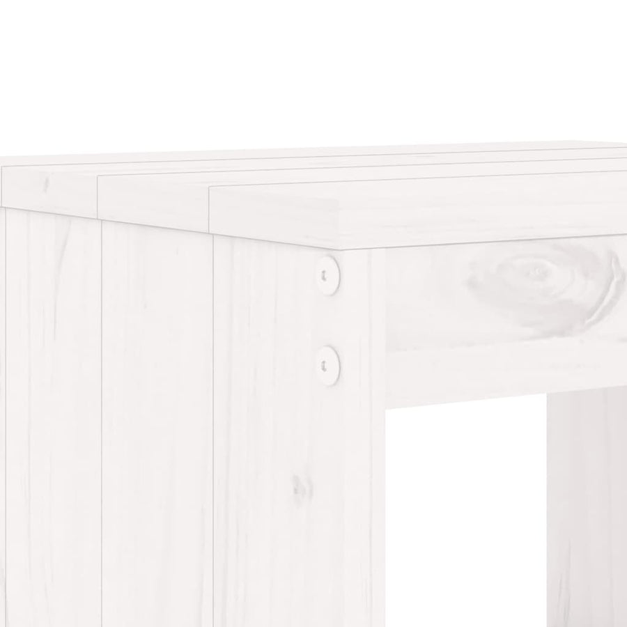 Barkrukken Massief Grenenhout Wit 40 x 36 x 75 cm Wit grenenhout