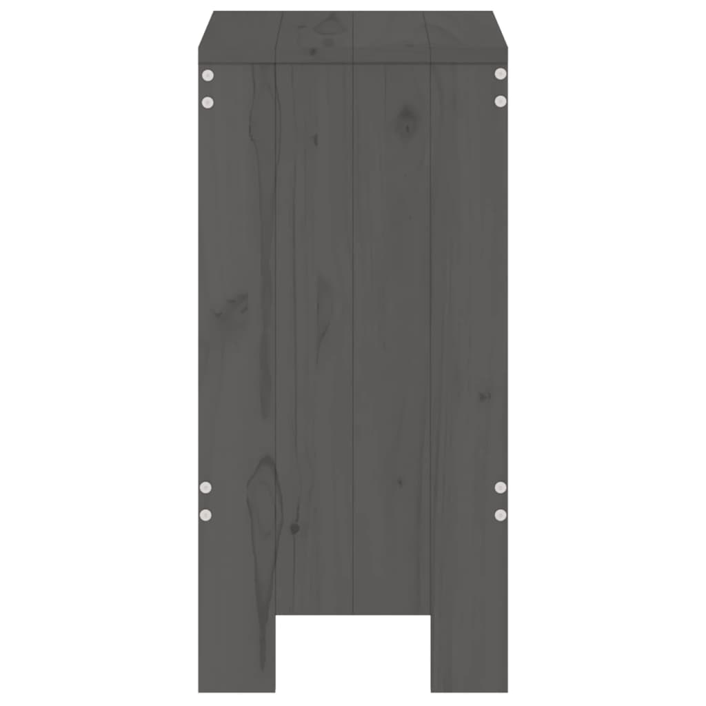 Barkrukken Massief Grenenhout Grijs 40 x 36 x 75 cm Grijs grenenhout