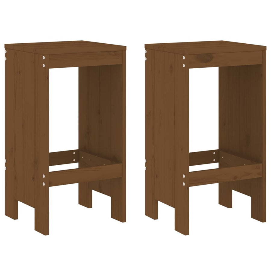 Barkrukken Massief Grenenhout Honingbruin 40 x 36 x 75 cm Honingbruin grenenhout