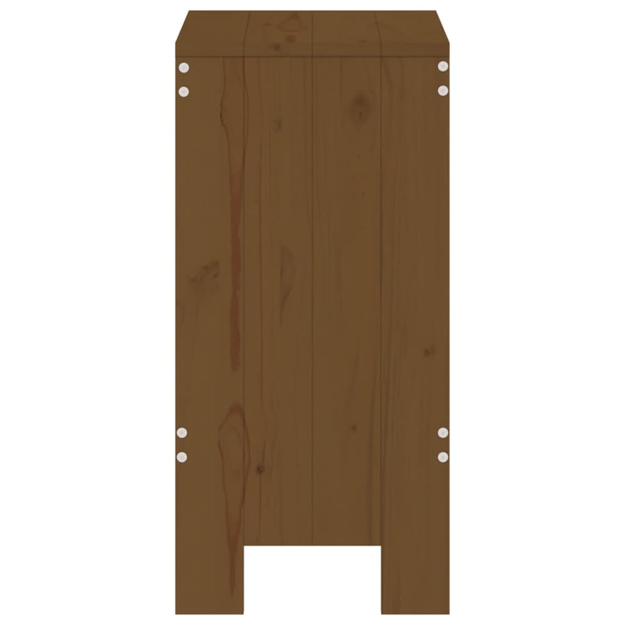 Barkrukken Massief Grenenhout Honingbruin 40 x 36 x 75 cm Honingbruin grenenhout