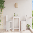 Bar stools 2 pcs 40x42x120 cm solid pine wood white