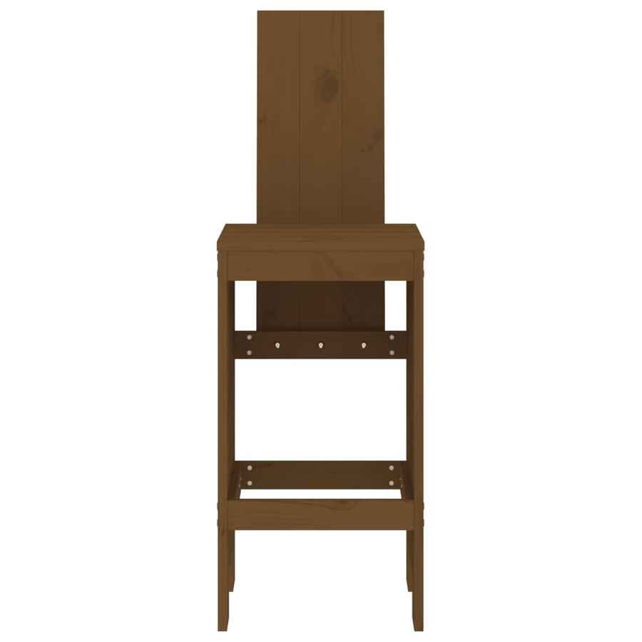 Barkrukken Massief Grenenhout Honingbruin 40 x 42 x 120 cm Honingbruin grenenhout