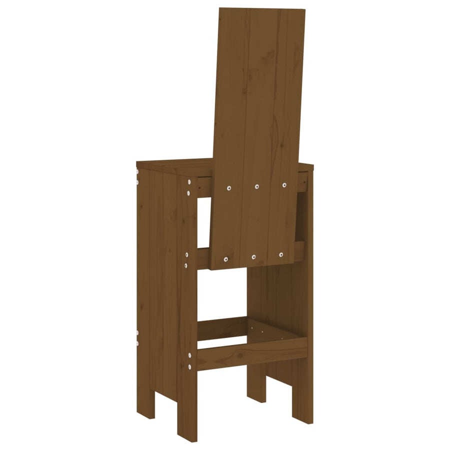 Barkrukken Massief Grenenhout Honingbruin 40 x 42 x 120 cm Honingbruin grenenhout