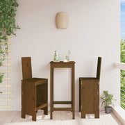 Barkruk massief grenenhout honingbruin 40x42x120 cm