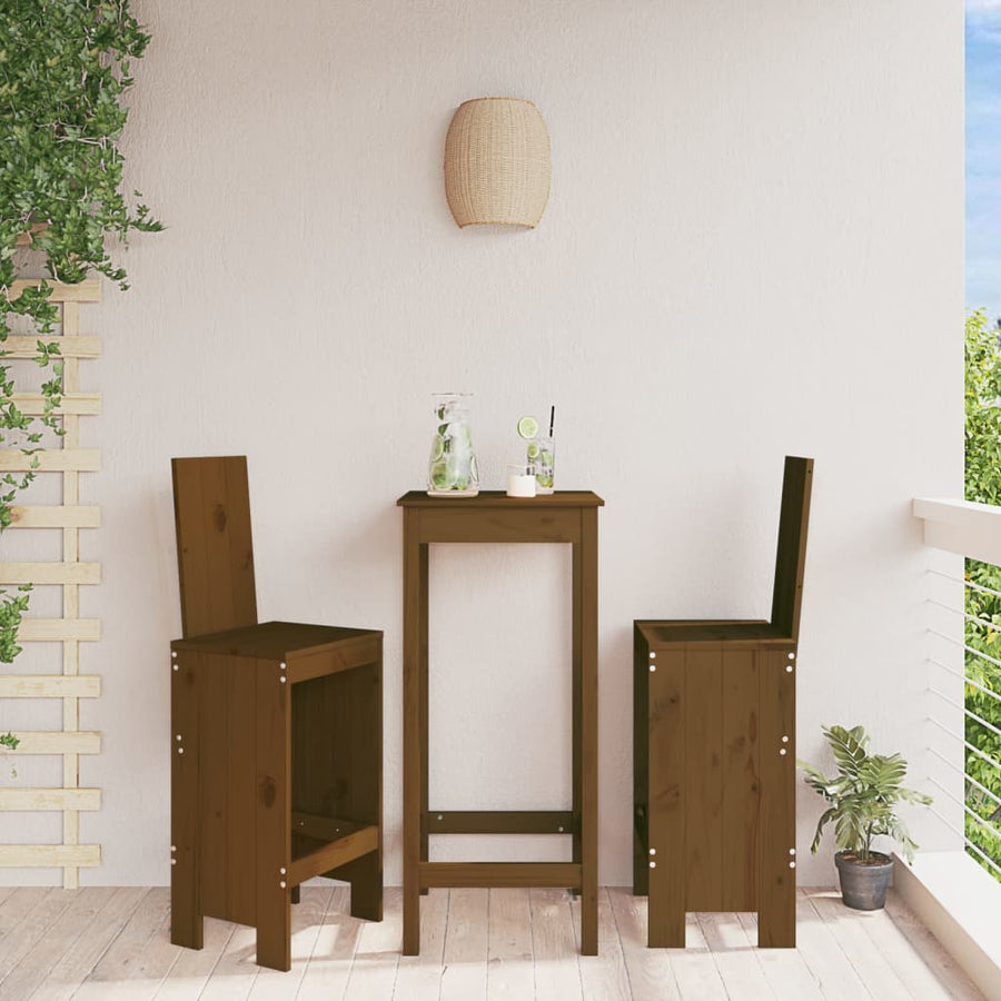 Barkrukken Massief Grenenhout Honingbruin 40 x 42 x 120 cm Honingbruin grenenhout
