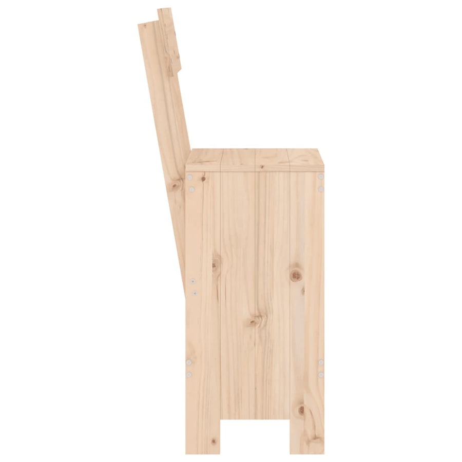 Barkrukken 40X48,5X115,5 Cm Massief Grenenhout 40 x 48.5 x 115.5 cm Natuurlijk grenenhout