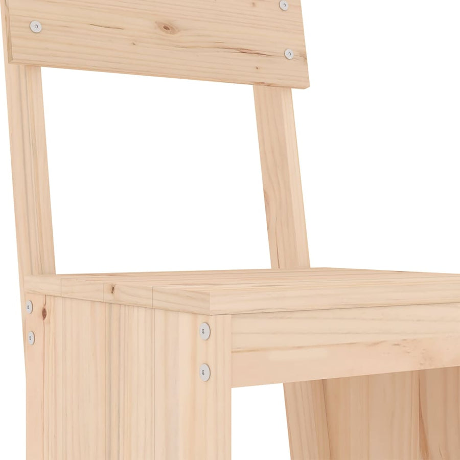 Barkrukken 40X48,5X115,5 Cm Massief Grenenhout 40 x 48.5 x 115.5 cm Natuurlijk grenenhout