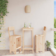 Barkrukken 2 st massief grenenhout 40x48,5x115,5 cm