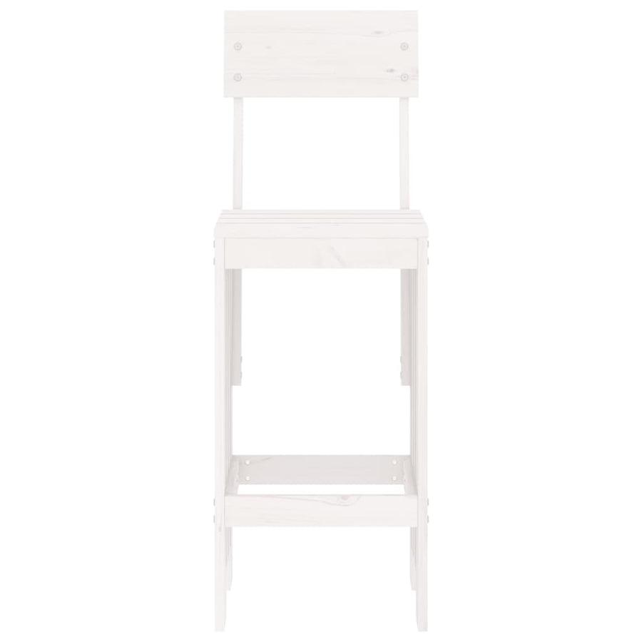 Barkrukken 40X48,5X115,5 Cm Massief Grenenhout Wit 40 x 48.5 x 115.5 cm Wit grenenhout