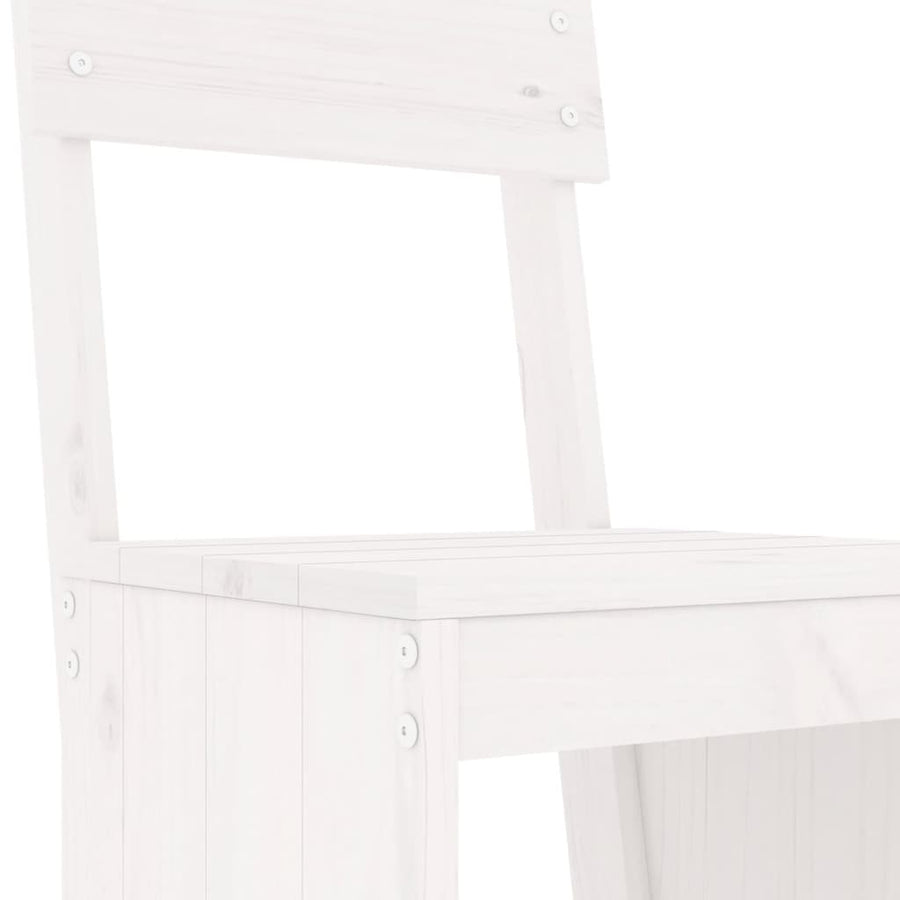 Barkrukken 40X48,5X115,5 Cm Massief Grenenhout Wit 40 x 48.5 x 115.5 cm Wit grenenhout