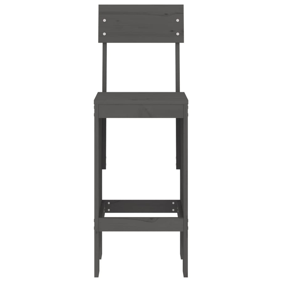 Barkrukken 40X48,5X115,5 Cm Massief Grenenhout Grijs 40 x 48.5 x 115.5 cm Grijs grenenhout
