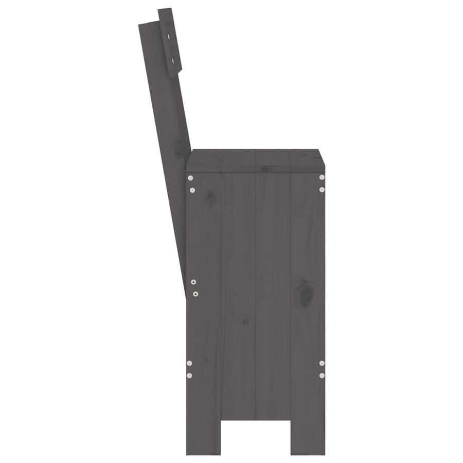 Barkrukken 40X48,5X115,5 Cm Massief Grenenhout Grijs 40 x 48.5 x 115.5 cm Grijs grenenhout