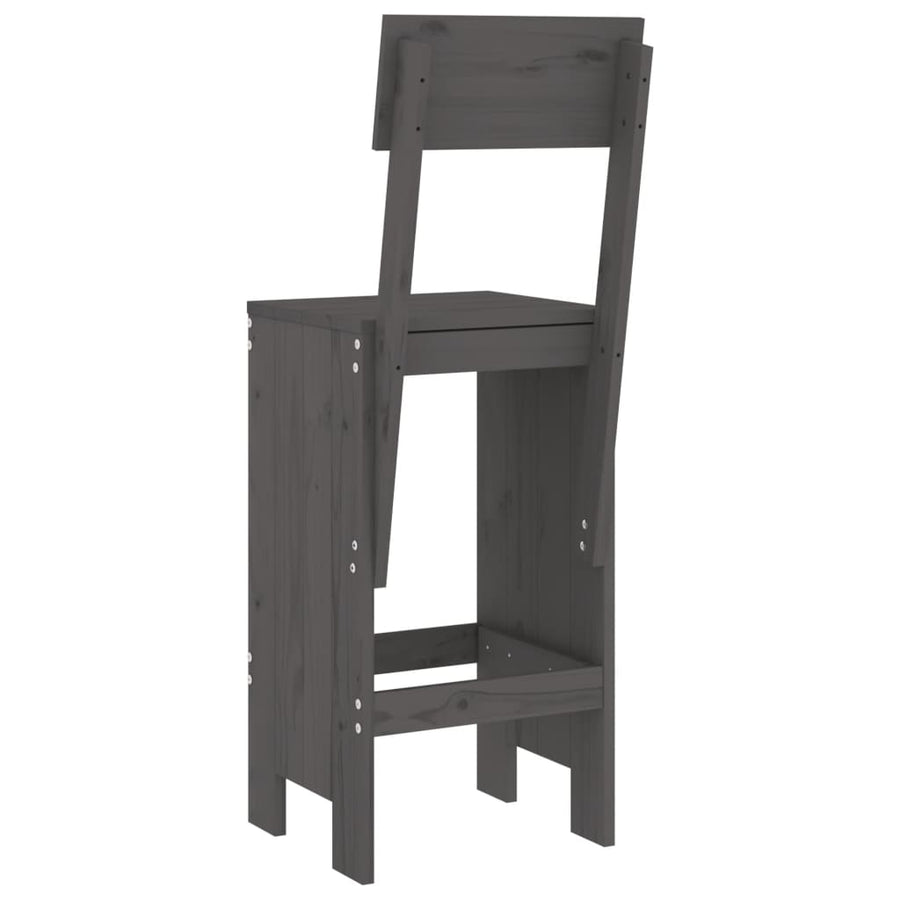 Barkrukken 40X48,5X115,5 Cm Massief Grenenhout Grijs 40 x 48.5 x 115.5 cm Grijs grenenhout