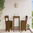 Barkrukken 2 st massief grenenhout honingbruin 40x48,5x115,5 cm