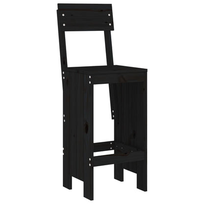 Barkrukken 40X48,5X115,5 Cm Massief Grenenhout Zwart 40 x 48.5 x 115.5 cm Zwart grenenhout