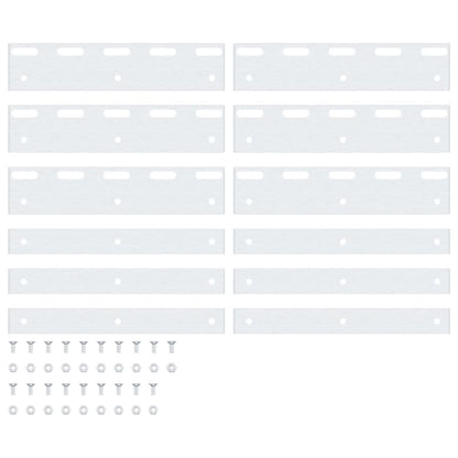 Verbindingsplaten 6 St 20 Cm Roestvrij Staal Zilverkleurig