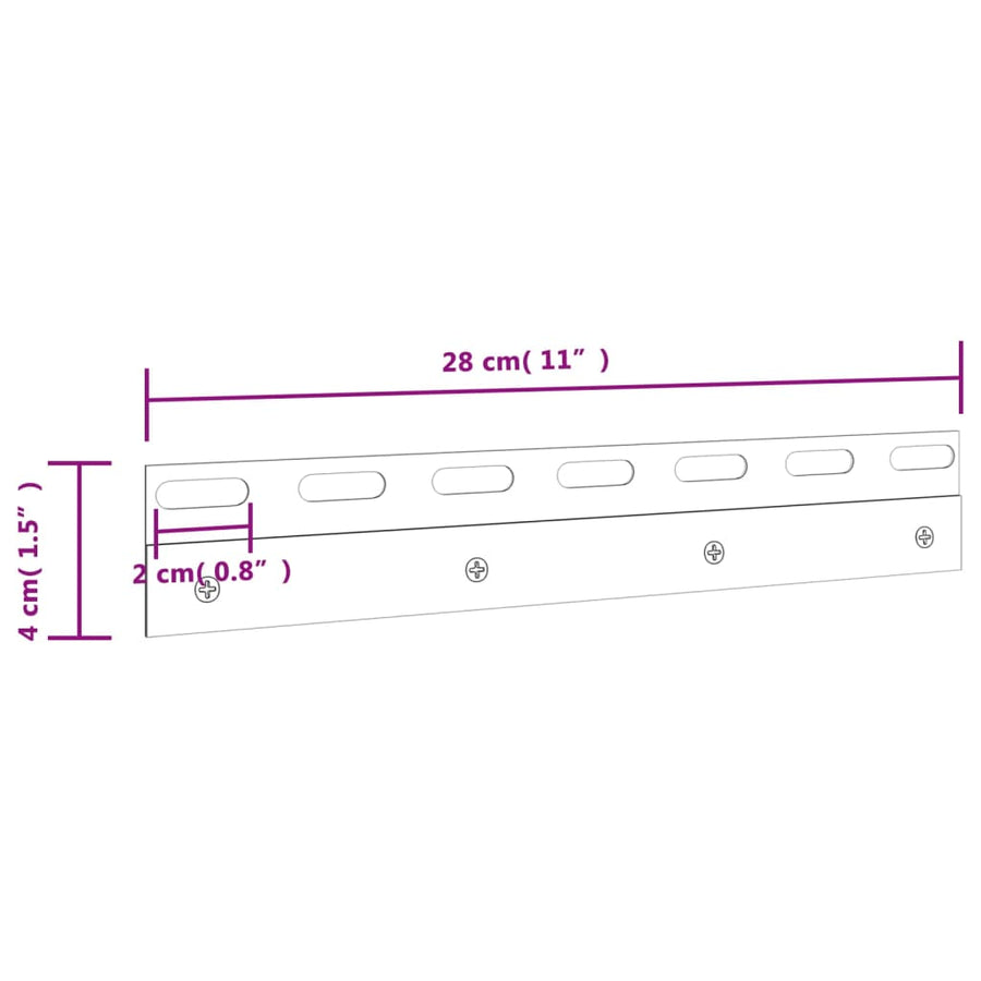 Verbindingsplaten 4 St 28 Cm Roestvrij Staal Zilverkleurig