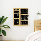 Wall-mounted mirrored jewelry cabinet 30x8.5x67 cm