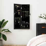 Sieradenkast met spiegel 30x8,5x90 cm zwart