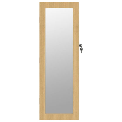 Sieradenkast Met Spiegel Wandgemonteerd 30X8,5X90 Cm Wit