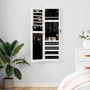 Sieradenkast wandgemonteerd 30x8,5x106 cm wit