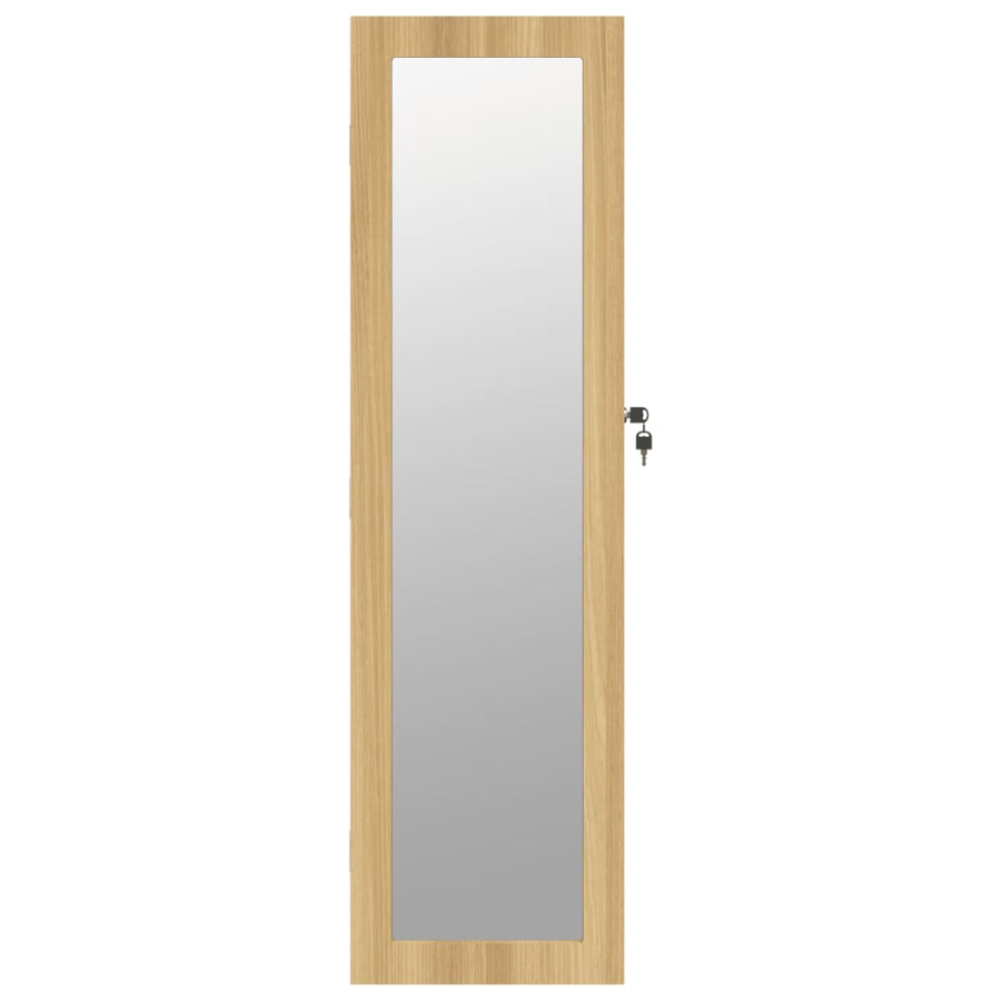 Sieradenkast met spiegel wandgemonteerd 30x8,5x106 cm