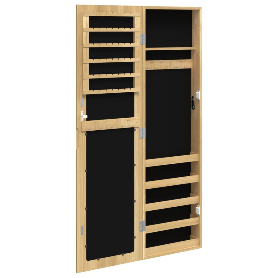 Sieradenkast met spiegel wandgemonteerd 30x8,5x106 cm