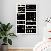 Sieradenkast wandmontage 37,5x10x106 cm wit