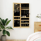 Sieradenkast wandmontage 37,5x10x106 cm bruin