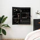 Sieradenkast wandmontage 37,5x10x67 cm zwart