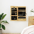 Wall-mounted jewelry cabinet with mirror 37.5x10x67 cm