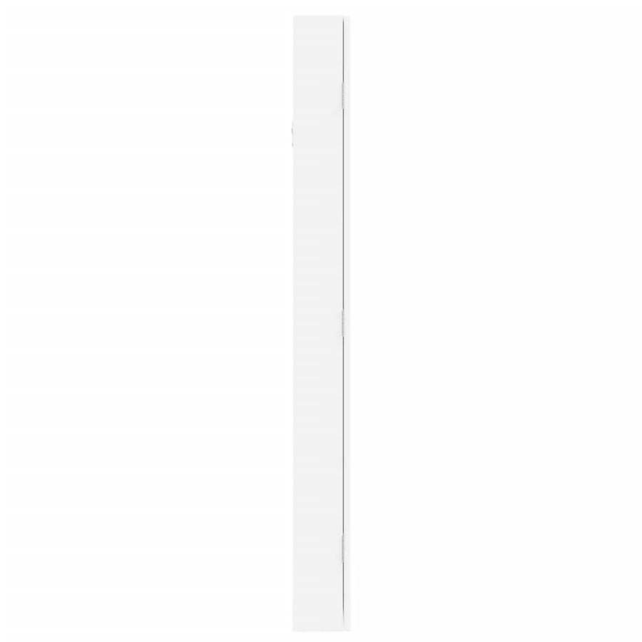 Sieradenkast Met Spiegel Wandgemonteerd 37,5X10X106 Cm Wit
