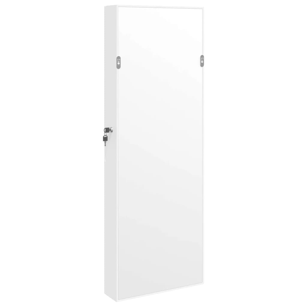 Sieradenkast Met Spiegel Wandgemonteerd 37,5X10X106 Cm Wit