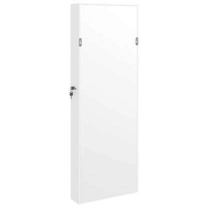 Sieradenkast Met Spiegel Wandgemonteerd 37,5X10X106 Cm Wit