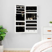 Sieradenkast wandmontage wit 37,5x10x90 cm