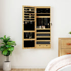 Sieradenkast wandmontage 37.5x10x106 cm bruin