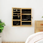 Sieradenkast wandmontage 37.5x10x67 cm met spiegel en LED