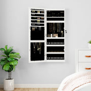 Sieradenkast wandmontage wit 37.5x10x106 cm