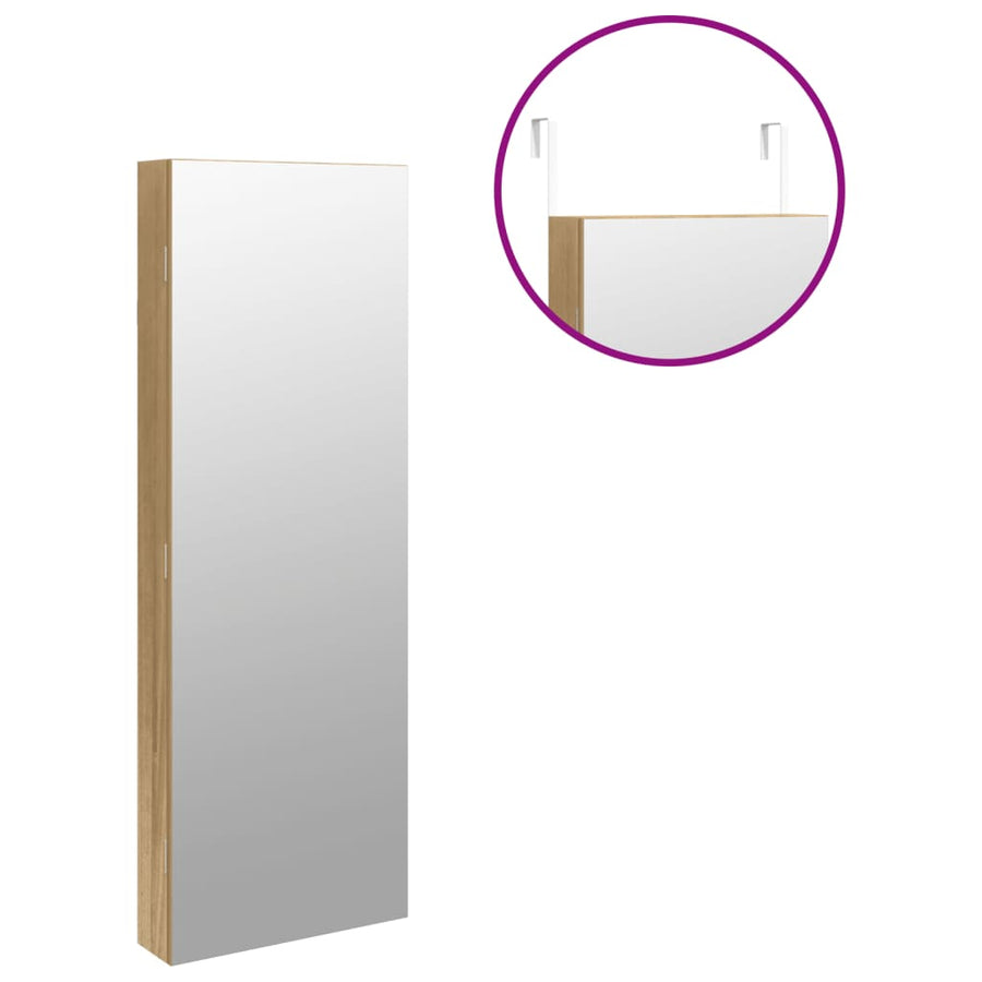 Sieradenkast Met Spiegel En Led Wandgemonteerd