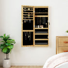 Jewelry cabinet with mirror and LED, wall-mounted