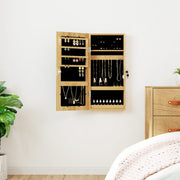 Sieradenkast wandmontage 31,5x9x67 cm met spiegel en LED
